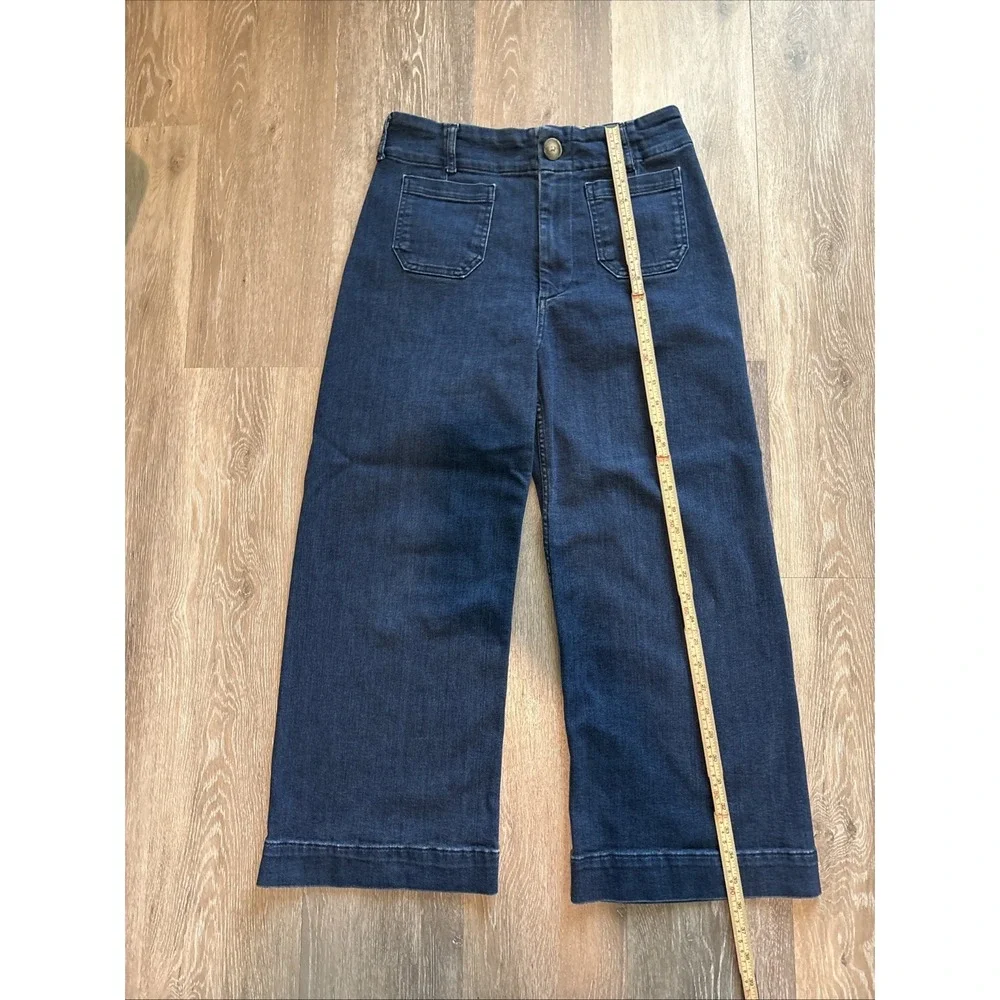 Maeve Colette Crop High-Rise Wide-Leg Jeans Size 30 Anthropologie - Picture 13 of 15